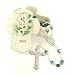 3" May Birthstone Porcelain Rosary Cross Keepsake Box