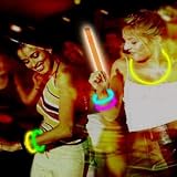 Outdoor Living : 100 single colour glow stick bracelets