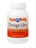 Omega Ultra, EPA and DHA Super Concentrated, 1000mg, 90,000 mg per bottle - Super High Potency - Fast Absorbing