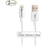 [Apple MFi Certified] Cable Matters 2-Pack Lightning Cable in White 3.3 Feet/1 Meter