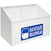Brady PD241E Plastic Acrylic Sanitary Head Wear Dispenser, Blue on White, 15-3/8" W, 9" D, 11-1/2" H