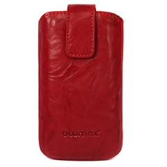 Original Blumax � Ledertasche Wished Rot f�r Samsung Galaxy Ace S5830 / GT-S5830 mit R�ckzugfunktion , Handytasche , Case , H�lle , Etui , Slide , Display Schutz , Secure