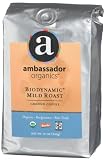 Ambassador Organics Biodynamic Mild Roast Coffee, Ground, 12 Ounce Bags (Pack of 2)