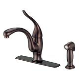 Danze D403021RB Antioch Single Handle Kitchen Faucet with Lever Handle and Spray, Oil Rubbed Bronze