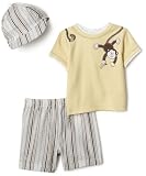 Little Me Monkey Short Set with Hat