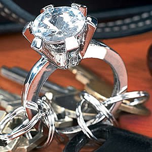 Diamond Ring Keyring