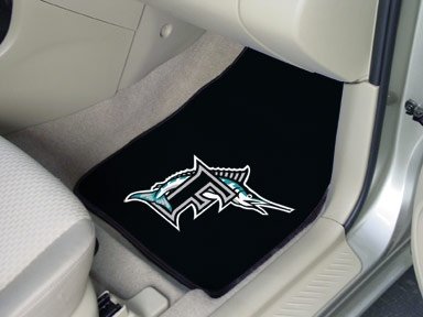 Florida Marlins Printed Carpet Car Mat 2 Piece Set