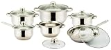 Vinaroz 12-Piece Vannes Stainless Steel Cookware Set Vinaroz 12-Piece Vannes Stainless Steel Cookware Set