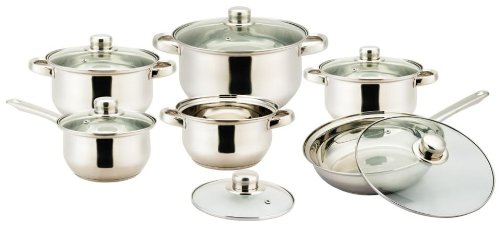 Vinaroz 12-Piece Vannes Stainless Steel Cookware Set