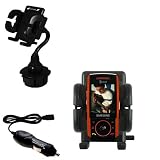Samsung SGH-A737 Auto Cup Holder with Car Charger - Uses Gomadic TipExchange