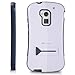 HTC One Max / T6 Stand Case, GreatShield Guardian Hybrid Snap On Case Back Cover with Kickstand for HTC One Max / T6 (White/Blue)