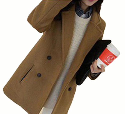 Newstar girl 新品きれいめカジュアルコート　カジュアル　　ボタンツキ　ポッケト レディース アウター コート トレンチコート シンプル　秋物 冬 高級感 ビジネスしっかり素材 　ポッケト 大人 チェスターコート