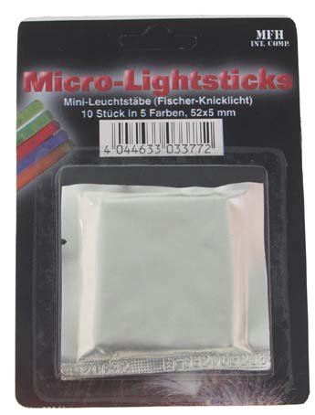 Leuchtstab, Mini, (Fischer- Knicklicht), 10 Stk. im Pack