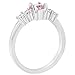 In Season Jewelry Rhodium Plated Small Clear & Pink Cubic Zirconia Solitaire Ring for Little Girls - Delicate Small Ring Embellished with Stunning Clear and Pink Cubic Zirconia