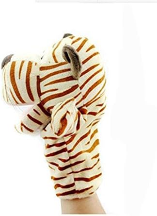 Cartoon Zoo Friends Hand Puppet for Children Story Time Beige Tiger