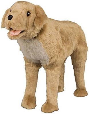 41" Soft Stuffed Plush Standing Golden Retriever Footrest Ottoman