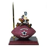 6.5" NFL Dallas Cowboys Football Clock and Pen Office Desk Set