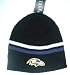 Baltimore Ravens Reebok 2-Stripe Black Beanie