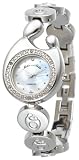 Mother and Child Women's MC-204SDB Diamond Accented Silver-Tone Bracelet Watch