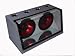 SJ AUDIO 2400W TWIN CAR SUBWOOFER IN CARPETED BASS BOX