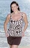 Aerin Rose Madagascar Plus Size D Cup Tankini Top - Women's Swimwear Plus Size Swimsuit