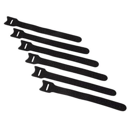 Hama Klett-Kabelbinder, 6 Stück, Schwarz