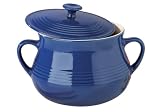 Mayfair & Jackson Four Quart Stoneware Bean Pot with Lid