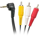 6FT 3.5 mm to 3 RCA AV Camcorder Video Cable Sony JVC 6