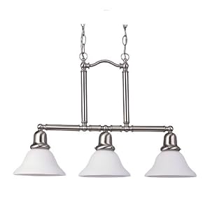 Sea Gull Lighting 66061-962 Sussex Three-Light Pendant, Brushed Nickel Finish with Satin... by Sea Gull Lighting