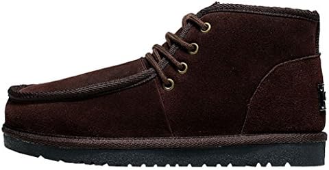 Mulinsen Christmas Men's New Winter Fashion Classic High Velvet Leisure Boots(10D(M)US,brown)