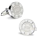 Poker Chip Casino Gambler Sterling Silver Cufflinks