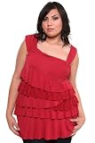 Torrid Plus Size Red Tiered Lace Knit Tank