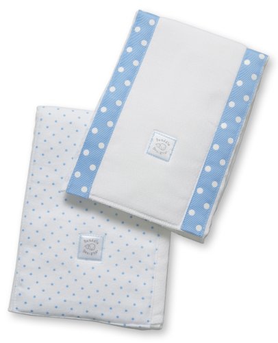 SwaddleDesigns Baby Bupies - Set of 2 - Polka Dots - Bright Blue