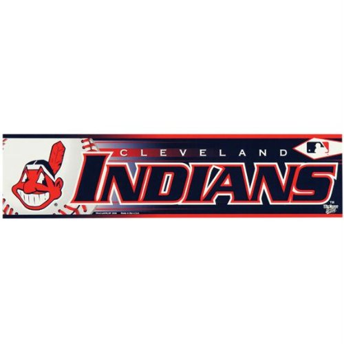 Cleveland Indians - Logo & Name Bumper Sticker MLB Pro Baseball