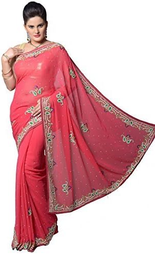 Aarti Saree Women's Hand Embroider Designer Party Wear Lehanga Carrot Red Free Size