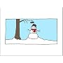 Snowman Under Mistletoe (Holiday Boxed Cards - 100% Recycled Paper)
