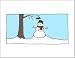 Snowman Under Mistletoe (Holiday Boxed Cards - 100% Recycled Paper)