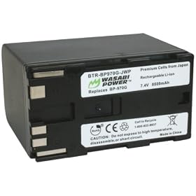 Kinamax 8500mAh BP-970G Replacement Battery for Canon XF300, XF305 - Premium Japanese Cells
