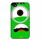 Despicable Me Minion Animation Green Lantern Fashion Design Hard Case Cover Skin Protector for Iphone 4 4s Iphone4 At&t Sprint Verizon Retail Packing(black Pc+pearlescent Aluminum) Ok-024