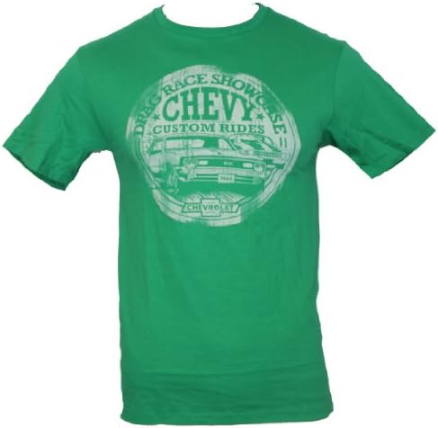 Chevy Chevrolet Mens T-Shirt - 1968 Drag Race Showcase Custom Rides 1968 (Medium) Green