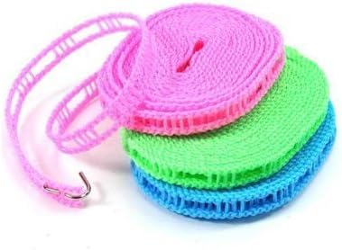 LOEVERS® Home Style 5m Outdoor Windproof Clothesline 3 Pack 3 Colors