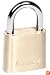 Sesamee K436 4 Dial Bottom Resettable Combination Brass Padlock with 1-Inch Hardened Steel Shackle and 10,000 Potential Combinations