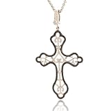 Rhonda Faber Green Black & White Diamond Cross .94ct