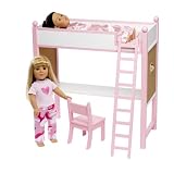 Loft Bed & Desk Set Fits American Girl Dolls - 18