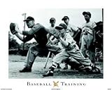 Baseball Training Art Poster - 20 x 16