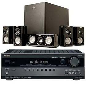 Onkyo TX-SR507 Home Theater Receiver Bundle - 5.1 Channel, HDMI, 1080p, Klipsch HD500 Home Theater Speaker System