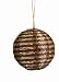Tag Hand Assembled Beaded Stripe, Christmas Ornament, 3" Dia, Copper, Set of 6