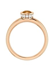 10K Rose Gold 7.00x5.00mm Oval Cut Bronze Tourmaline and Diamond Ring -- LIFETIME WARRANTY
