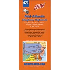 Michelin Mid-Atlantic/Allegheny Highlands Map No. 474 (Michelin Maps & Atlases)