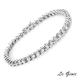 LE GIOIE Made in Italy High Quality Bracelet With 4.80ctw Genuine Clean Diamonds Made in 18K White Gold. Total item weight 14.8g Length 7.25in